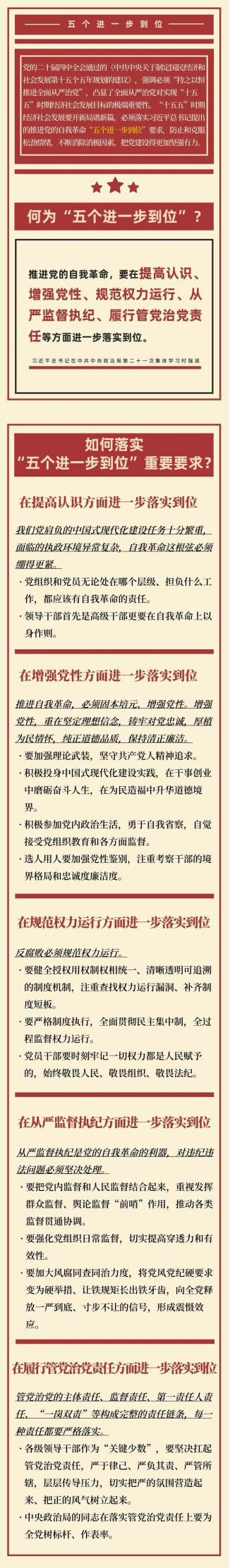何为“五个进一步到位”? 何为“五个进一步到位”?